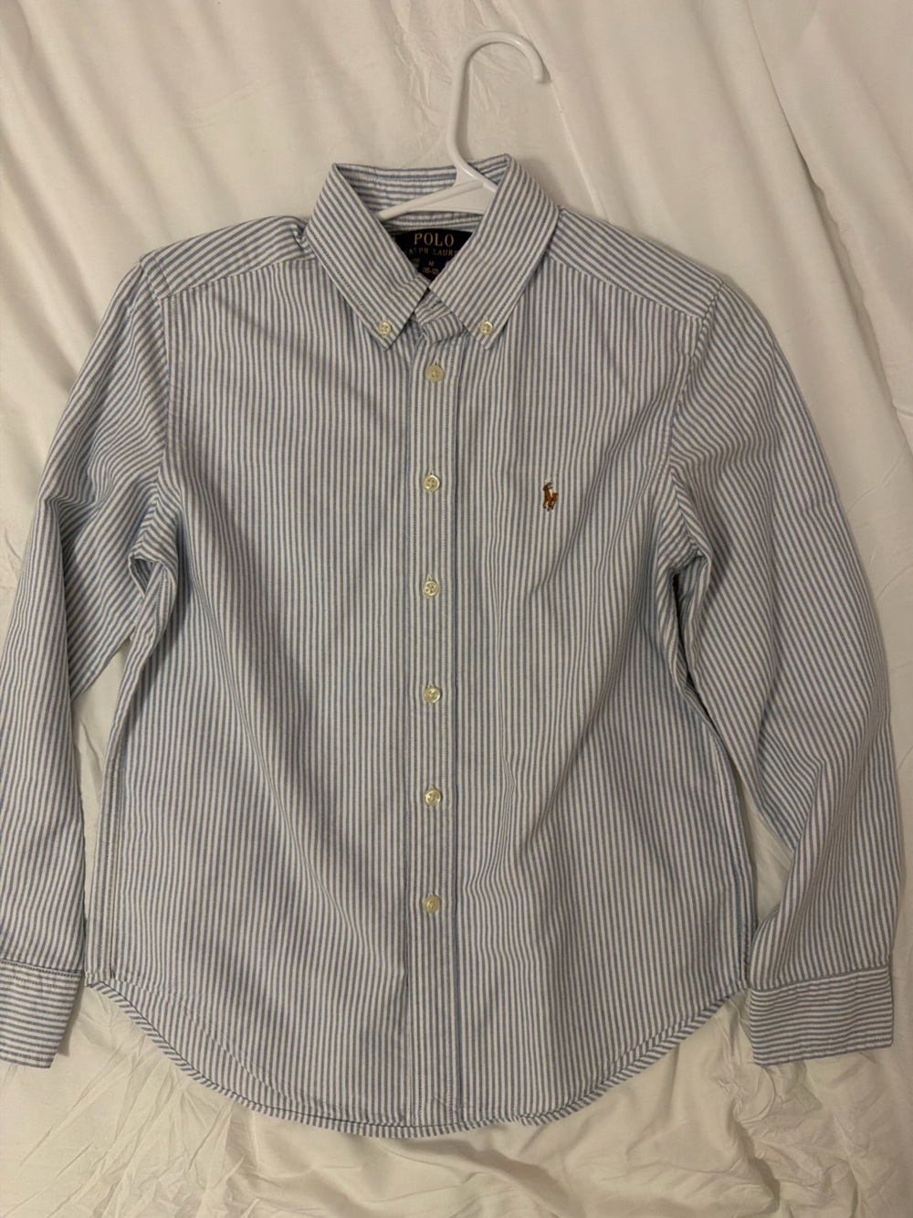 Polo by Ralph Lauren Light Blue & White Striped Button-Down Shirt